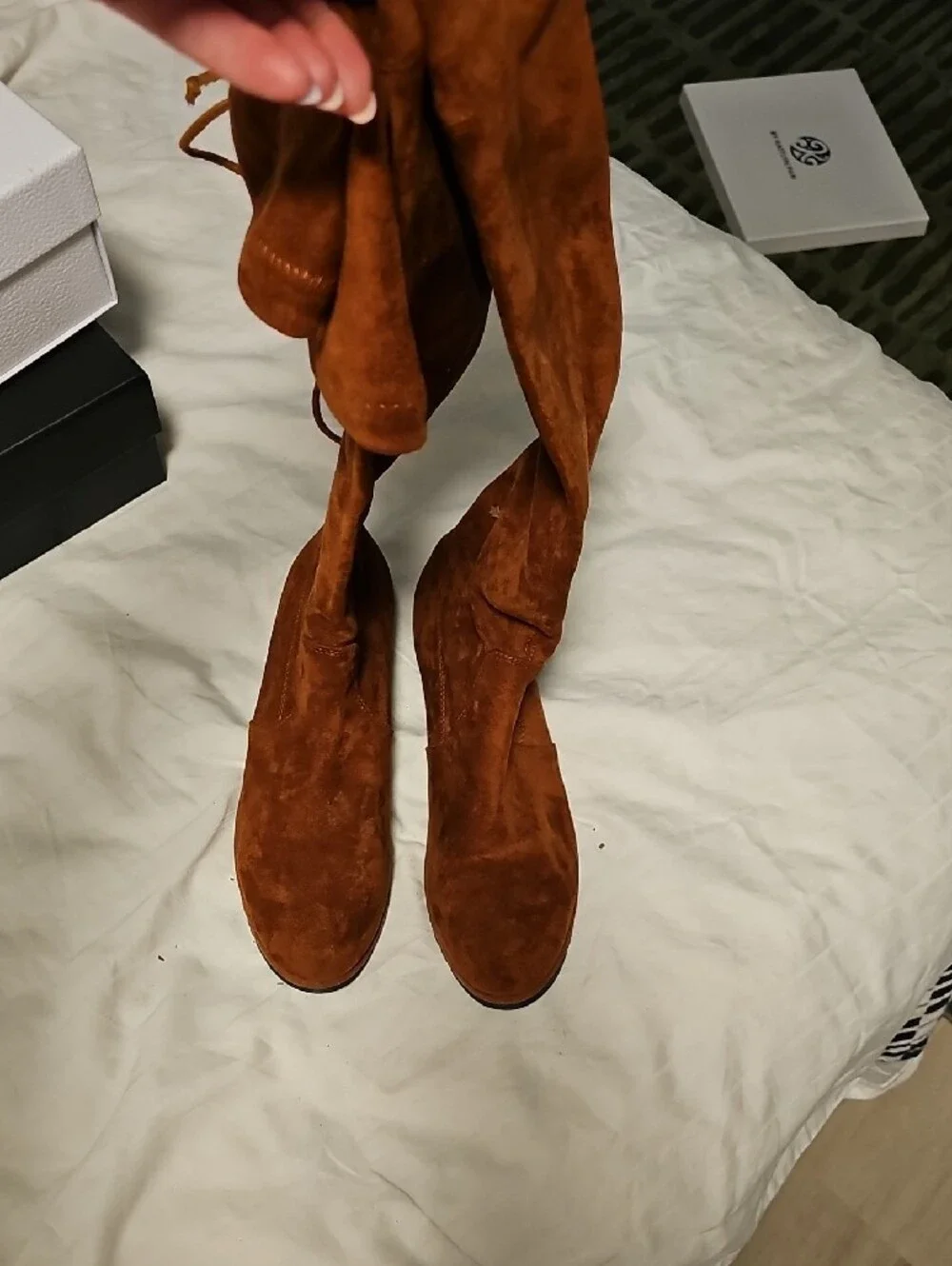 Kaitlyn Chestnut Brown Over-the-Knee Suede Boots